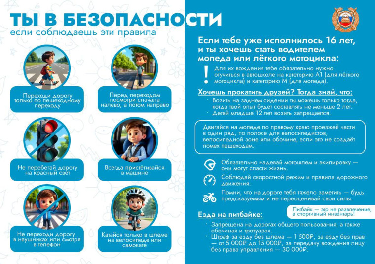 01.07.2025 Ты в безопасности если соблюдаешь правила вождения мотоцикла.